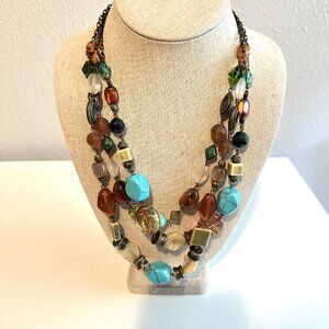 COLDWATER CREEK | Womens Hobo Stone Statement Necklace Vintage